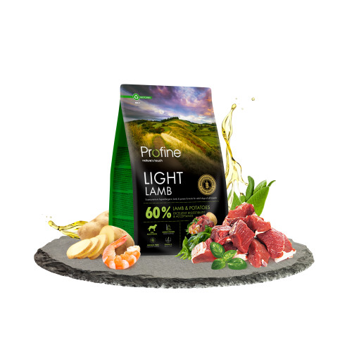 Cухой корм Profine Light Lamb and Potatoes для собак с избыточным весом, с ягнятиной и картофелем, 3 кг