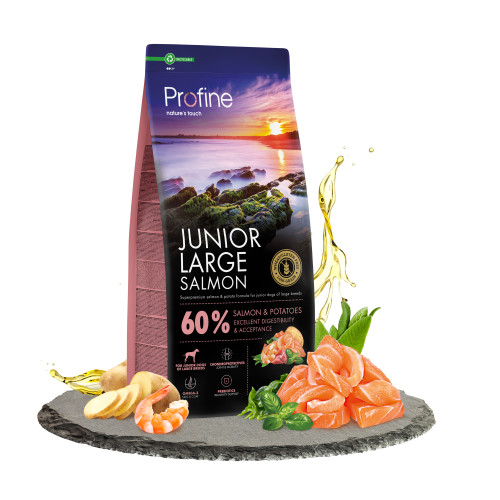 Сухой корм Profine Junior Large Salmon&Potatoes для щенков больших пород, с лососем и картофелем, 12 кг