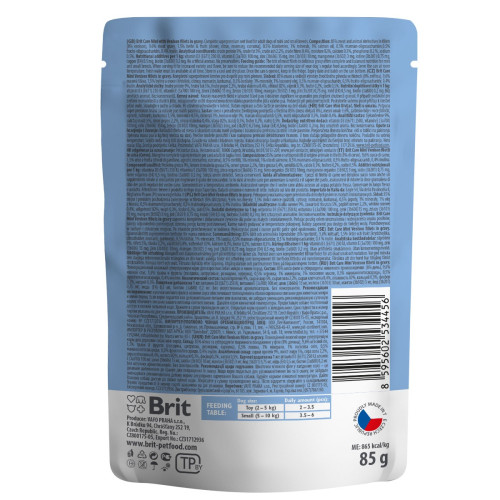 Влажный корм Brit Care Mini для собак, с филе дичи в соусе, 85 г