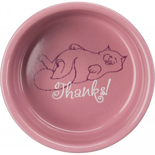 Миска Trixie Thanks for Service для кошек, керамическая, 11 см, 300 мл