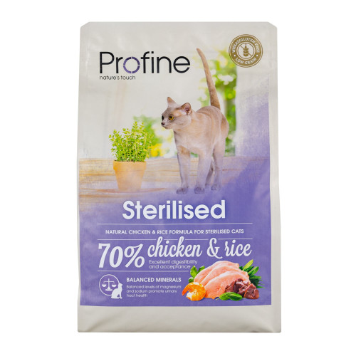 Сухий корм Profine Sterilised для стерилізованих котів, з куркою та рисом, 2 кг