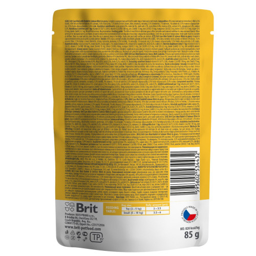 Влажный корм Brit Care Mini для собак, с филе кролика и лосося в соусе, 85 г