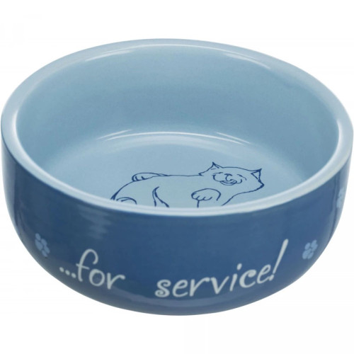 Миска Trixie Thanks for Service для кошек, керамическая, 11 см, 300 мл