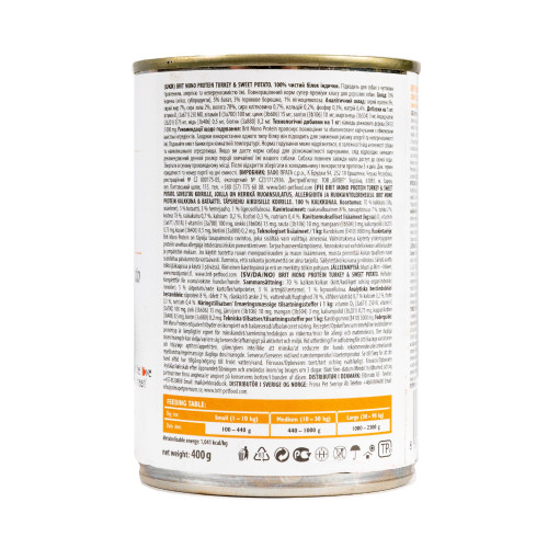 Влажный корм Brit Mono Protein Turkey & Sweet Potato для собак, с индейкой и бататом, 400 г