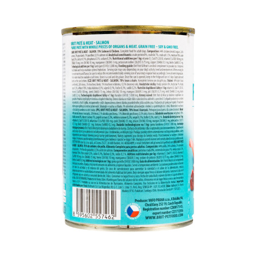 Вологий корм Brit Care Pate & Meat для собак, з лососем, 400 г