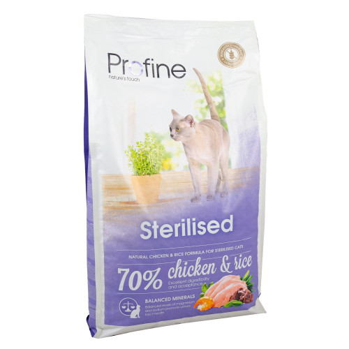 Сухий корм Profine Sterilised для стерилізованих котів, з куркою та рисом, 10 кг
