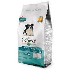 Сухой корм Schesir Dog Medium Puppy для щенков средних пород с курицей, 12 кг