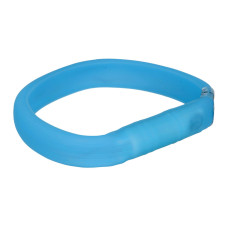 Ошейник Trixie Flash для собак, силиконовый, с подсветкой и USB, M-L: 50 см/30 мм, синий