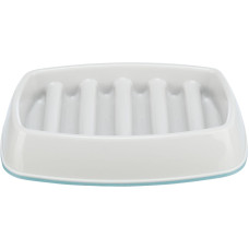 Миска Trixie Повільне годування для котів, 21х14 см, 250 мл (сіра)