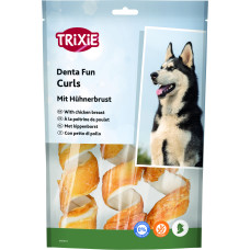 Паличка-спіралька Trixie Fun Chicken Chewing Curls для чищення зубів собак, курка, 15 см, 110 г, 3 шт