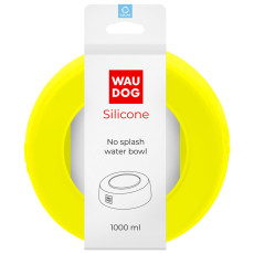 Миска-непроливайка Waudog Silicone, жовта, 1 л