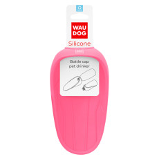 Поїлка-насадка на пляшку Waudog Silicone, 165х90 мм, рожева
