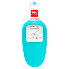 Поїлка-насадка на пляшку Waudog Silicone, 165х90 мм, блакитна
