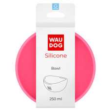 Миска Waudog Silicone, 250 мл, рожева