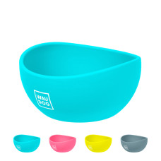 Миска Waudog Silicone, 250 мл, блакитна