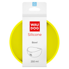 Миска Waudog Silicone, 250 мл, жовта