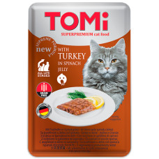 Вологий корм TOMi Turkey in Jelly для котів з індиків у желе, пауч, 100 г
