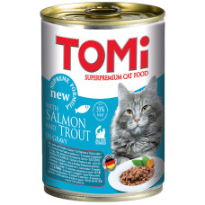 Консерва TOMi Salmon Trout для котів з лососем та фореллю, банку, 400 г