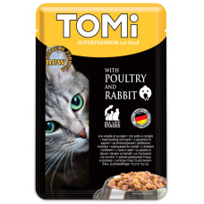 Вологий корм TOMi Superpremium Poultry Rabbit для котів з птахом та кроликом, 100 г