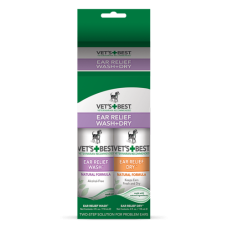 Набір Рідкий Очіщувач для чистки вух VET`S BEST Ear Relief Wash & Dry для собак 2х118 мл