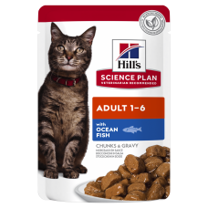 Вологий корм Hill`s SP Feline Adult Ocean Fish для  котів з океанічною рибою, пауч, 85г