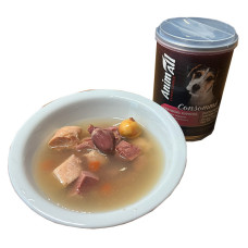 Консерви AnimAll для собак, консоме с качкою, куркой, курячим сердцем и курячим жовтком, 375 г