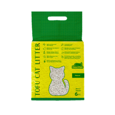 Соєвий наповнювач Хвостик Tofu Cat Litter Natural для котячого туалету, без аромату, 2.6 кг (6 л)