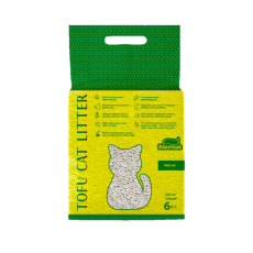 Соєвий наповнювач Хвостик Tofu Cat Litter Natural для котячого туалету, без аромату, 2.6 кг (6 л)