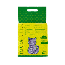 Соєвий наповнювач Хвостик Tofu Cat Litter Lavender для котячого туалету, з ароматом лаванди, 2.6 кг (6 л)