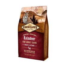 Сухой корм Carnilove Cat Reindeer для активных кошек, оленина и кабан, 6 кг