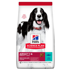 Сухой корм Hill`s Science Plan Adult Medium Breed для собак средних пород, с тунцем и рисом, 2.5 кг