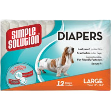 Гігієнічні підгузки Simple Solution Disposable Diapers Large для собак, великі, 12 шт