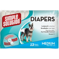 Гігієнічні підгузки Simple Solution Disposable Diapers Medium для собак, середні, 12 шт