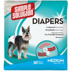 Гігієнічні підгузки Simple Solution Disposable Diapers Medium для собак, середні, 30 шт