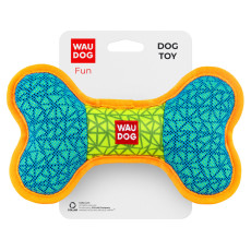 Игрушка для собак WAUDOG Fun, Кость, Ш 20 см, Д 12 см голубой