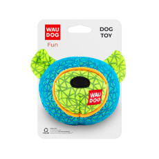 Игрушка для собак WAUDOG Fun, Медведь, Ш 12 см, Д 11 см голубой