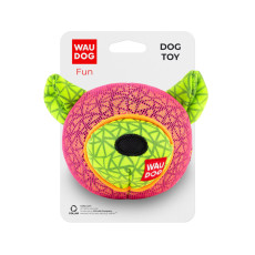 Игрушка для собак WAUDOG Fun, Медведь, Ш 12 см, Д 11 см розовый
