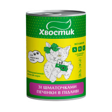Консерви Хвостик для дорослих котів, зі шматочками птиці в підливі, 415 г