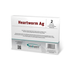 Vet Expert Heartworm Ag – швидкий тест для якісного виявлення антигена Dirofilaria immitis у сироватці, плазмі або цільній крові собак 5 шт