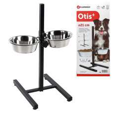 Дві металеві миски для собак на штативі H - Frame With Dishes, 2х1, 75 л, h=60 см, Karlie - Flamingo