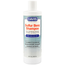 Шампунь Davis Sulfur Benz Shampoo із захворюваннями шкіри з пероксидом бензоїлу для собак та котів, 355 мл