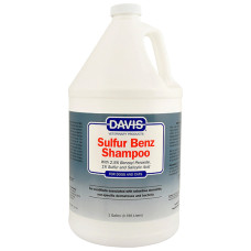 Шампунь Davis Sulfur Benz Shampoo із захворюваннями шкіри з пероксидом бензоїлу для собак та котів, 3,8 л