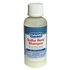 Шампунь Davis Sulfur Benz Shampoo із захворюваннями шкіри з пероксидом бензоїлу для собак та котів, 50 мл