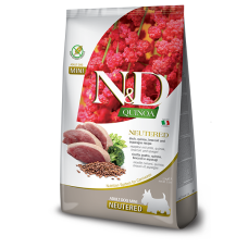 Сухий корм Farmina N&D Quinoa Duck Neutered для собак дрібних порід, качка, кіноа, броколі та спаржа, 7 кг