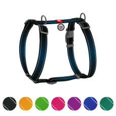 Шлея WAUDOG Nylon Mono, світловідбивна, пластиковий фастекс, розмір L, чорний