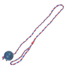 Іграшка для собак Ball With Rope, м'яч з литої гуми на мотузку, 6,3 см, Karlie - Flamingo