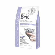 Сухий корм Brit GF VetDiet Cat Gastrointestinal для котів, при порушеннях травлення, з оселедцем та лососем, 2 кг