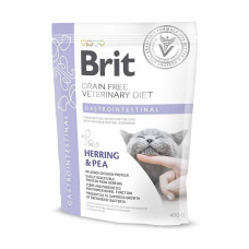 Сухий корм Brit GF VetDiet Cat Gastrointestinal для котів, при порушеннях травлення, з оселедцем та лососем, 400 г