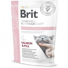 Сухий корм Brit GF VetDiet Cat Hypoallergenic для котів, з харчовою алергією та непереносимістю, 400 г