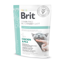 Сухий корм Brit GF VetDiet Cat Struvite для котів, при сечокам`яній хворобі, з куркою та горохом, 400 г